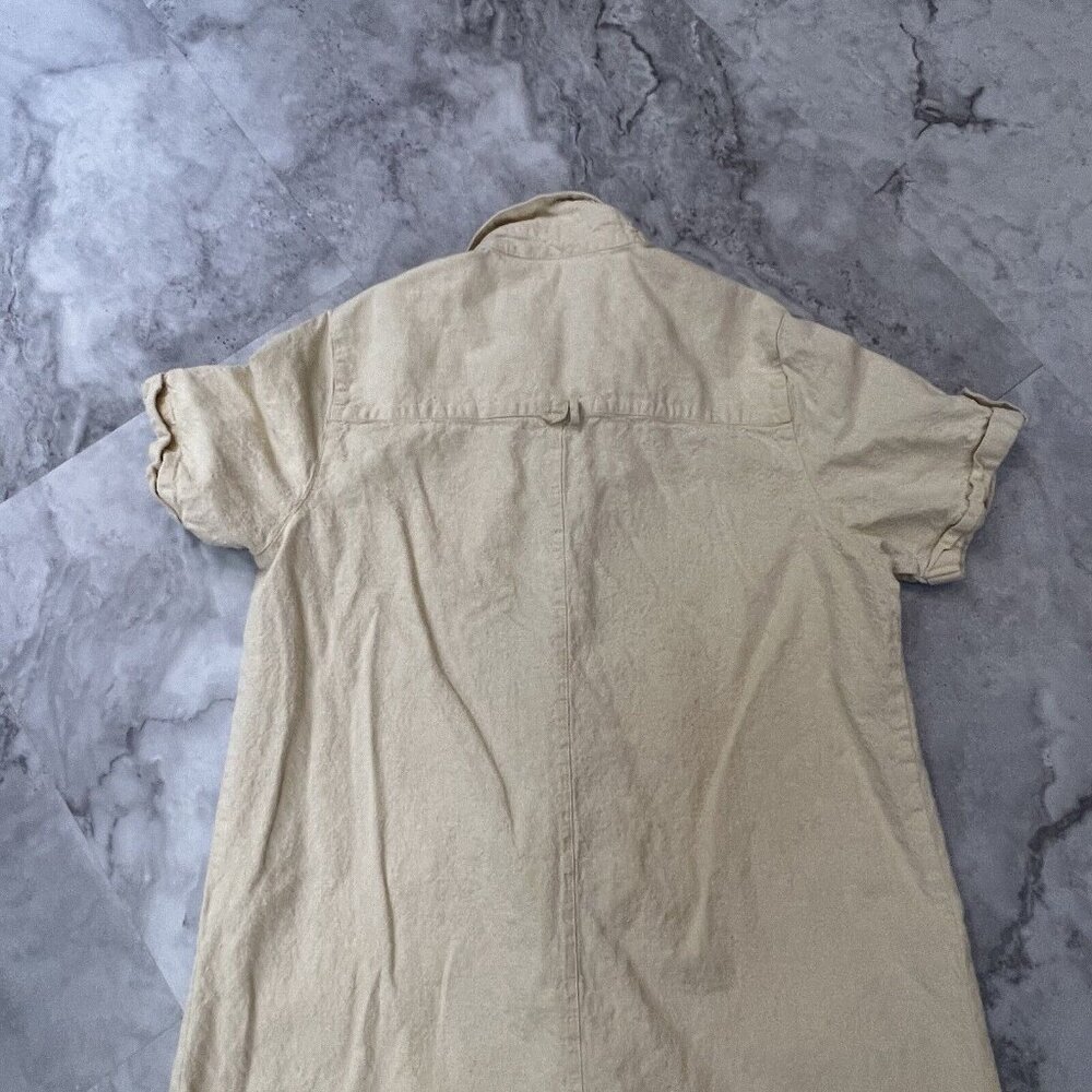 Christopher & Banks Yellow Sleeveless Linen Blend Dress Women's Size Medium M - Picture 5 of 5